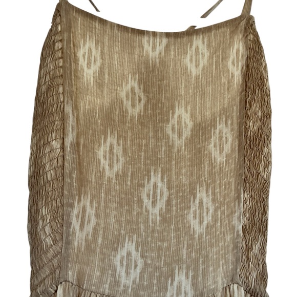 Universal Thread Patterned Tan Maxi Dress - Picture 4 of 6